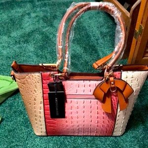 2 in 1 Vegan Pink Two Tone Tote